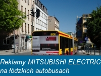 Reklamy MITSUBISHI ELECTRIC na łódzkich autobusach