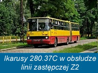 Ikarusy 280.37C w obsłudze linii zastępczej Z2