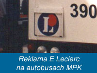Reklama E.LECLERC na łódzkich autobusach