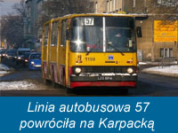 Linia autobusowa 57 powróciła na Karpacką