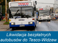 Likwidacja bezpłatnych autobusów do Tesco-Widzew