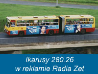 Ikarusy 280 w reklamie Radia Zet