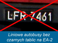 Koniec eksploatacji liniowej autobusów z czarnymi tablicami rejestracyjnymi na EA-2