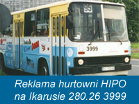 Reklama HIPO na Ikarusie 280.26 3999