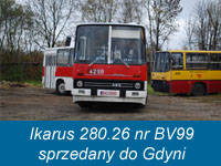 Ikarus 280.26 nr BV99 sprzedany do Gdyni