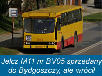 Zabytkowy Jelcz M11 nr BV05 sprzedany do Bydgoszczy, ale wrócił
