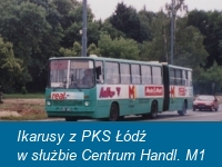 Ikarusy z łódzkiego PKS-u na bezpłatnej linii Centrum Handlowego M1