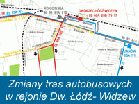 [C0065] Zmiany tras autobusowych w rejonie Dworca Łódź-Widzew