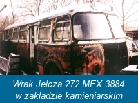 Wrak Jelcza 272 MEX nr 3884 w zakładzie kamieniarskim