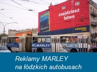 Reklamy MARLEY na łódzkich autobusach